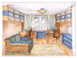 рисунок комнаты