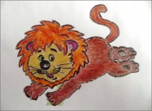 карандашный рисунок льва