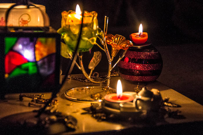 горящие свечи для ароматерапии